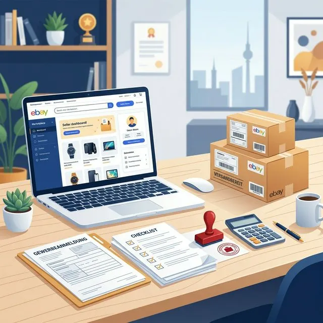 Gewerblich auf eBay verkaufen: Anmeldung, Pflichten & Checkliste